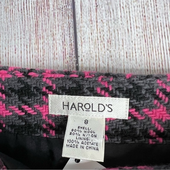 Harold’s Lined Plaid Skirt wool 8 NWT - Picture 7 of 8